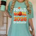 Graduation Basketball Retro Proud Mom Of A 2026 Graduate Women's Comfort Colors T-Shirt Chalky Mint
