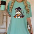 Graduation Cat Graduation Present For Graduate Grad Women's Comfort Colors T-Shirt Chalky Mint