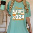 Graduation Proud Parents Of a 2024 Graduate For Mom And Dad Women's Comfort Colors T-Shirt Chalky Mint