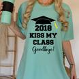 Graduation T Shirt Kiss My Class 2018 Goodbye Women's Comfort Colors T-Shirt Chalky Mint