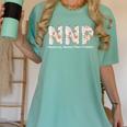 Groovy NNP Neonatal Nurse Practitioner Floral Graduation Women's Comfort Colors T-Shirt Chalky Mint
