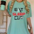 Haircutter Barber Eat Sleep Cut Barbering Graduation Women's Comfort Colors T-Shirt Chalky Mint
