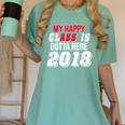 My Happy Class Is Outta Here 2018 Graduation Women's Comfort Colors T-Shirt Chalky Mint