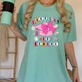 Happy Last Day Of School Coquette Bow Graduation Girls Kids Women's Comfort Colors T-Shirt Chalky Mint