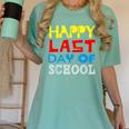 Happy Last Day Of School Graduation Teachers Student Women's Comfort Colors T-Shirt Chalky Mint