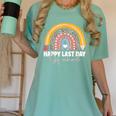 HAPPY LAST OF DAY SCHOOL Rainbow Teacher Student Graduation Women's Comfort Colors T-Shirt Chalky Mint