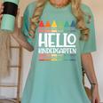 Hello Kindergarten First Day Back To School Graduation Women's Comfort Colors T-Shirt Chalky Mint