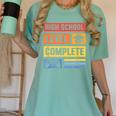 High School Level Complete Class Of 2024 Senior Graduation Women's Comfort Colors T-Shirt Chalky Mint