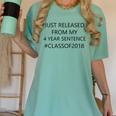 Highschool College Graduation Class Of 2018 Shirt Women's Comfort Colors T-Shirt Chalky Mint