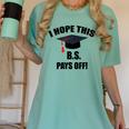 I Hope This BS Pays Off College Graduation Women's Comfort Colors T-Shirt Chalky Mint