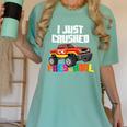 I Just Crushed Preschool Monster Truck Graduation Women's Comfort Colors T-Shirt Chalky Mint