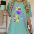 I Just Graduated Pre k Graduation 2024 Pre-Kindergarten Women's Comfort Colors T-Shirt Chalky Mint