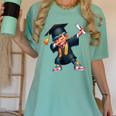 Kids Boys Grad Dabbing Graduation Class Of 2025 Women's Comfort Colors T-Shirt Chalky Mint
