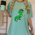 Kids Cute Graduation Dinosaur Smarty Saurus Kinder VPK Pre-k Grad Women's Comfort Colors T-Shirt Chalky Mint