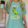 Kids Dinosaur Pre-K Graduation TShirt Kids Preschool Graduation Women's Comfort Colors T-Shirt Chalky Mint