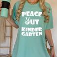 Kids Peace Out Kindergarten For Graduation Women's Comfort Colors T-Shirt Chalky Mint