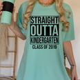 Kids Straight Outta Kindergarten Class Of 2019 Graduation Women's Comfort Colors T-Shirt Chalky Mint