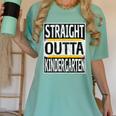 Kids Straight Outta Kindergarten Graduation Women's Comfort Colors T-Shirt Chalky Mint