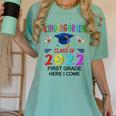 Kindergarten Graduation Class Of 2022 1st Grade Here I Come Women's Comfort Colors T-Shirt Chalky Mint