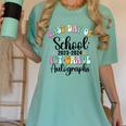 Last Day Autographs 1st Grade Graduation Boys Girls Groovy Women's Comfort Colors T-Shirt Chalky Mint