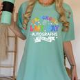 Last Day Of School Year 2025 Preschool Autograph Graduation Women's Comfort Colors T-Shirt Chalky Mint