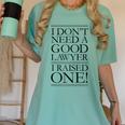 Law School Parents Quote Lawyer Graduation Raglan Baseball Tee Women's Comfort Colors T-Shirt Chalky Mint