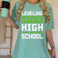 Leveling Up To High School Tee Shirt Gaming Graduation Women's Comfort Colors T-Shirt Chalky Mint
