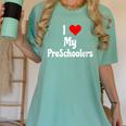 I Love My PreSchool Students Teachers Educators Graduation Women's Comfort Colors T-Shirt Chalky Mint