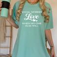Love Social Worker Shirt Graduation MSW Tee Women's Comfort Colors T-Shirt Chalky Mint