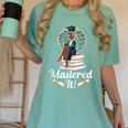 Mastered It Black Girl Masters Degree Graduation Black Queen Women's Comfort Colors T-Shirt Chalky Mint