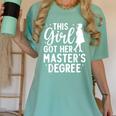 Masters Degree Art For Women Girls Masters Degree Graduation Women's Comfort Colors T-Shirt Chalky Mint