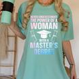 Masters Degree Graduation Art For Women Girls Masters Degree Women's Comfort Colors T-Shirt Chalky Mint