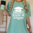 Master's Degree Survivor College Graduation Women's Comfort Colors T-Shirt Chalky Mint