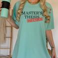Master's Thesis Defense Tshirt Masters Graduation Shirt Women's Comfort Colors T-Shirt Chalky Mint