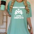 Middle School Level Complete Video Gamer Graduation Women's Comfort Colors T-Shirt Chalky Mint