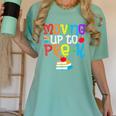 Moving Up To Pre-K Teacher Student Kid Graduation T-Shirt Women's Comfort Colors T-Shirt Chalky Mint