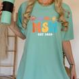MSW Est 2025 Graduation School Social Worker Shirt Master Women's Comfort Colors T-Shirt Chalky Mint