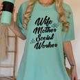 MSW Mom Graduation T-Shirt Social Worker Wife Mother Women's Comfort Colors T-Shirt Chalky Mint