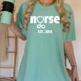 New Nurse Est 2018 Nursing School Graduation Women's Comfort Colors T-Shirt Chalky Mint