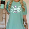 Nurse Established 2021 RN Nursing School Nurse Graduation Women's Comfort Colors T-Shirt Chalky Mint