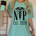 Nurse Practitioner Graduation NP Est 2019 Shirt Women's Comfort Colors T-Shirt Chalky Mint