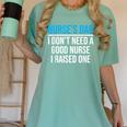 Nurse's Dad Father Nursing School Graduation Women's Comfort Colors T-Shirt Chalky Mint