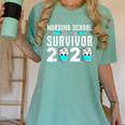 Nursing School Survivor Graduation Nurse RN 2020 Friend Women's Comfort Colors T-Shirt Chalky Mint