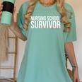 Nursing School Survivor- For Nurses-RN Graduation Women's Comfort Colors T-Shirt Chalky Mint