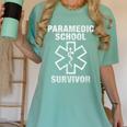 Paramedic School Survivor EMT-P Graduation Idea Women's Comfort Colors T-Shirt Chalky Mint