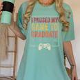 I Paused My Game To Graduate Gamer Graduation Men Boys Women's Comfort Colors T-Shirt Chalky Mint