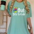Peace Out 5th Grade Tie Dye Graduation Class Of 2026 Women's Comfort Colors T-Shirt Chalky Mint