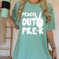 Peace Out Pre-K Great Class Of 2019 Graduation T-Shirt Women's Comfort Colors T-Shirt Chalky Mint