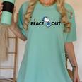 Peanuts Graduation Peace Out Snoopy Woodstock Women's Comfort Colors T-Shirt Chalky Mint
