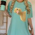 Peking Duck Peeking Chef Graduation Farm Duck Lover Women's Comfort Colors T-Shirt Chalky Mint
